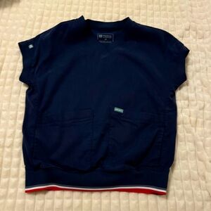 Mediclo TENCEL™ Lanai‎ ‎ Rib Band Scrub Top Navy S